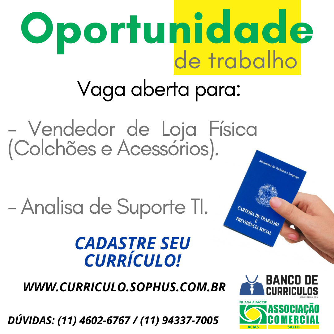 Oportunidades de emprego em Curitiba, Contratando agora